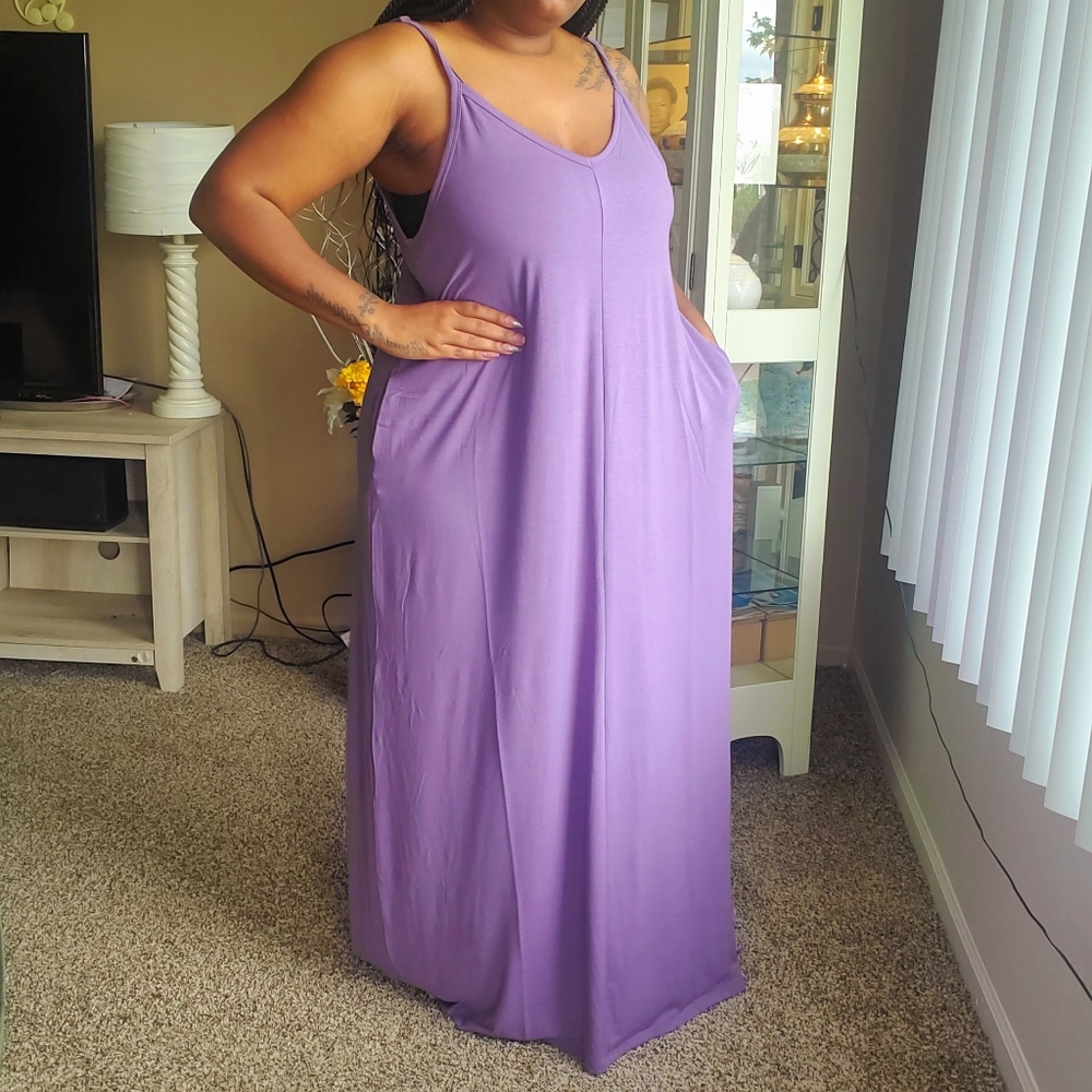 Lavendar Plus Size Maxi Dress